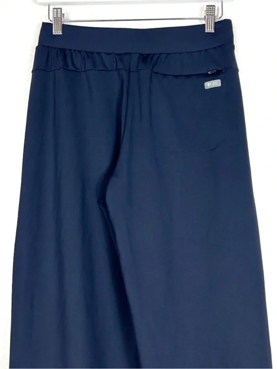 Figs FORMx Wide Leg high waisted Salina navy blue scrub pants size small petite - Picture 4 of 8